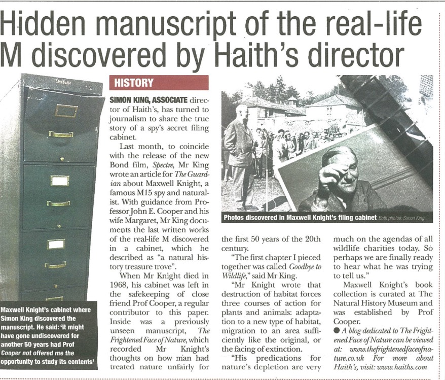 Maxwell Knight and The Frightened Face of Nature